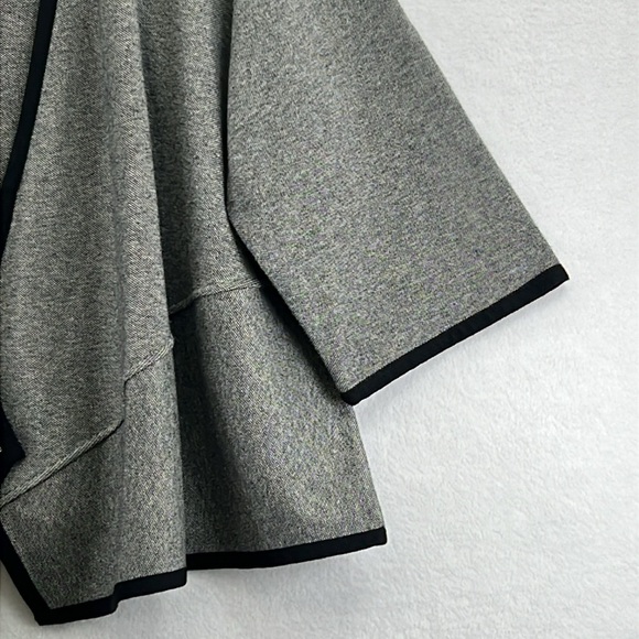 Alfani Women’s Knit Jacket Plus Sz 3X Gray & Black Cotton/Rayon Open Front Soft - Picture 5 of 12